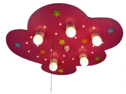 Niermann Kinder-Deckenleuchte Mit Stoffblumen, Amazon Echo Kompatibel, Schlummerlicht