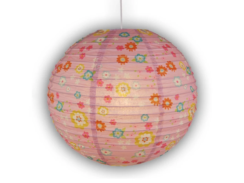 Niermann Kinder Papierlampe BLÜMCHEN Lampenschirm Ø40cm Pendelleuchte Mit Aufhängung 2 Niermann Kinder Papierlampe BLÜMCHEN Lampenschirm Ø40cm Pendelleuchte Mit Aufhängung – Bild 2