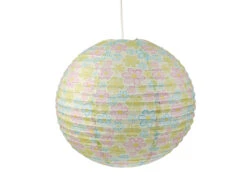 Niermann Kinder Papierlampe BLUMEN Motiv Lampenschirm Ø40cm Pendelleuchte Mit Aufhängung