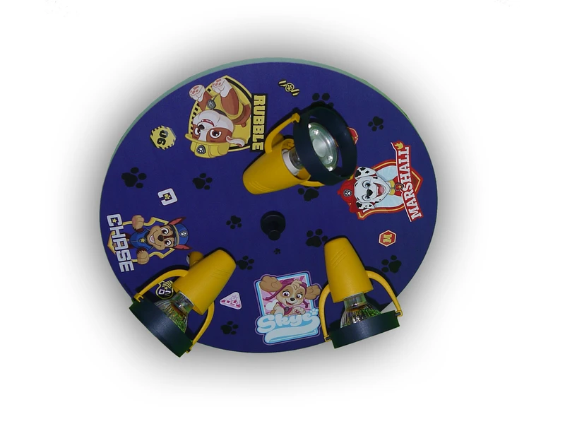 Niermann Kinderzimmer Deckenstrahler Ø35cm PAW PATROL, 3 Flammig, Schwenkbare Spots, Blau 5 Niermann Kinderzimmer Deckenstrahler Ø35cm PAW PATROL, 3 Flammig, Schwenkbare Spots, Blau – Bild 5