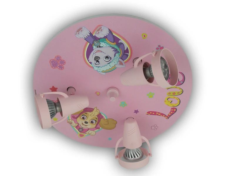 Niermann Kinderzimmer Deckenstrahler Ø35cm PAW PATROL, 3 Flammig, Schwenkbare Spots, Rosa 3 Niermann Kinderzimmer Deckenstrahler Ø35cm PAW PATROL, 3 Flammig, Schwenkbare Spots, Rosa – Bild 3