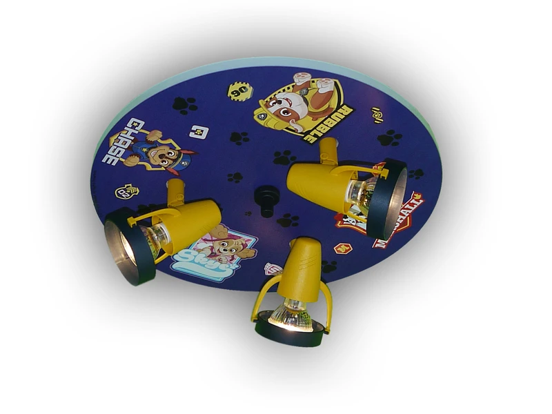 Niermann Kinderzimmer Deckenstrahler Ø35cm PAW PATROL, 3 Flammig, Schwenkbare Spots, Blau 1 Niermann Kinderzimmer Deckenstrahler Ø35cm PAW PATROL, 3 Flammig, Schwenkbare Spots, Blau