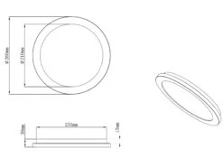 Reality Leuchten Kleine LED Deckenleuchte CAMILLUS Flache Badezimmerlampe Dimmbar Ø26cm Weiß IP44 -Heimbeleuchtung Angebote kleine led deckenleuchte camillus flache badezimme 4