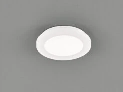Heimbeleuchtung Angebote 19 Reality Leuchten Kleine LED Deckenleuchte CAMILLUS Flache Badezimmerlampe Dimmbar Ø17cm Weiß IP44