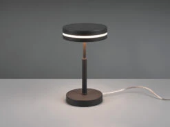 Trio Leuchten Kleine LED Tischleuchte FRANKLIN Rund Höhe 25cm, Anthrazit