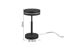 Trio Leuchten Kleine LED Tischleuchte FRANKLIN Rund Höhe 25cm, Anthrazit -Heimbeleuchtung Angebote kleine led tischleuchte franklin rund hoehe 25cm a 3