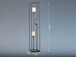 Fischer & Honsel Kleine Stehlampe ISKO 3flammig Stoffschirme Mehrfarbig - Höhe 120cm -Heimbeleuchtung Angebote kleine stehlampe isko 3flammig stoffschirme mehrfa 3
