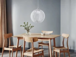 Trio Leuchten Kugel Pendelleuchte ZUCCA Mit Acryllamellen Transparent, Ø 40cm