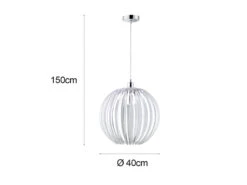 Trio Leuchten Kugel Pendelleuchte ZUCCA Mit Acryllamellen Transparent, Ø 40cm -Heimbeleuchtung Angebote kugel pendelleuchte zucca mit acryllamellen transp 3