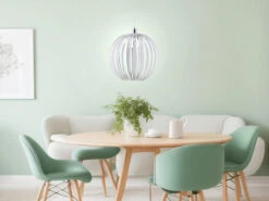 Trio Leuchten Kugel Pendelleuchte ZUCCA Mit Acryllamellen Transparent, Ø 40cm -Heimbeleuchtung Angebote kugel pendelleuchte zucca mit acryllamellen transp 4