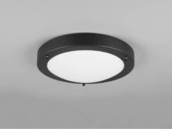 Trio Leuchten LED Bad Deckenleuchten In Schwarz Mit Glas Weiß Ø 31,5cm - Badlampen -Heimbeleuchtung Angebote led bad deckenleuchten in schwarz mit glas weiss 3 6