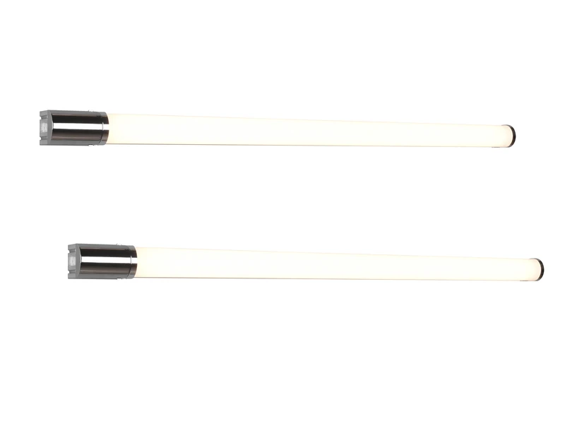 Trio Leuchten LED Bad Wandleuchten 2er Set Mit Steckdose Chrom 119cm - Spiegelleuchte 2 Trio Leuchten LED Bad Wandleuchten 2er Set Mit Steckdose Chrom 119cm - Spiegelleuchte – Bild 2