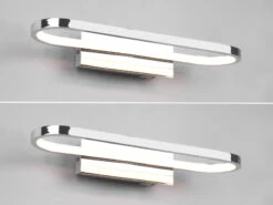 Trio Leuchten LED Badezimmer Wandleuchte 2er Set In Chrom, Breite 40cm - Spiegelleuchte -Heimbeleuchtung Angebote led badezimmer wandleuchte 2er set in chrom breite 2