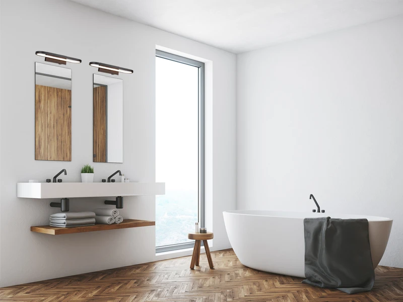 Trio Leuchten LED Badezimmer Wandleuchte GIANNI In Schwarz, Breite 40cm - Spiegelleuchte 7 Trio Leuchten LED Badezimmer Wandleuchte GIANNI In Schwarz, Breite 40cm - Spiegelleuchte – Bild 7