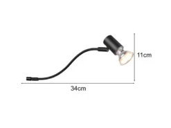 Trio Leuchten LED Badezimmerlampe In Schwarz Für Spiegelschrank Mit Schwenkbarem Spot -Heimbeleuchtung Angebote led badezimmerlampe in schwarz fuer spiegelschrank 3