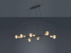 Trio Leuchten LED Balkenpendelleuchte Mehrflammig In Schwarz Matt & Bronze