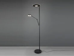 Trio Leuchten LED Deckenfluter BARRIE Mit Leselampe Verstellbar Schwarz 181cm