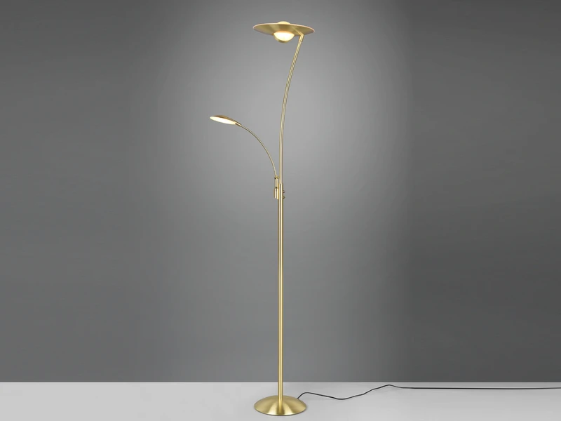 Trio Leuchten LED Deckenfluter GRANBY Messing Schwenkbar Mit Lesearm, Höhe 180cm 3 Trio Leuchten LED Deckenfluter GRANBY Messing Schwenkbar Mit Lesearm, Höhe 180cm – Bild 3