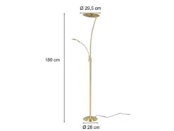 Trio Leuchten LED Deckenfluter GRANBY Messing Schwenkbar Mit Lesearm, Höhe 180cm 11 Trio Leuchten LED Deckenfluter GRANBY Messing Schwenkbar Mit Lesearm, Höhe 180cm -Heimbeleuchtung Angebote led deckenfluter granby messing schwenkbar mit les 3