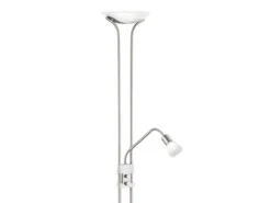 Trio Leuchten LED Deckenfluter SANTO II Dimmbar Mit Leselampe, Silber Matt -Heimbeleuchtung Angebote led deckenfluter santo ii dimmbar mit leselampe si 3