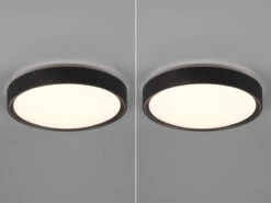 Trio Leuchten LED Deckenleuchte 2er Set In Schwarz Matt Ø 33cm, IP44 - Badlampen -Heimbeleuchtung Angebote led deckenleuchte 2er set in schwarz matt 33cm ip4 2