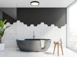 Trio Leuchten LED Deckenleuchte 2er Set In Schwarz Matt Ø 33cm, IP44 - Badlampen -Heimbeleuchtung Angebote led deckenleuchte 2er set in schwarz matt 33cm ip4 6