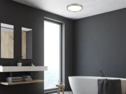 Trio Leuchten LED Deckenleuchte 2er Set In Silber Chrom Ø 33cm, IP44 - Badlampen -Heimbeleuchtung Angebote led deckenleuchte 2er set in silber chrom 33cm ip4 6