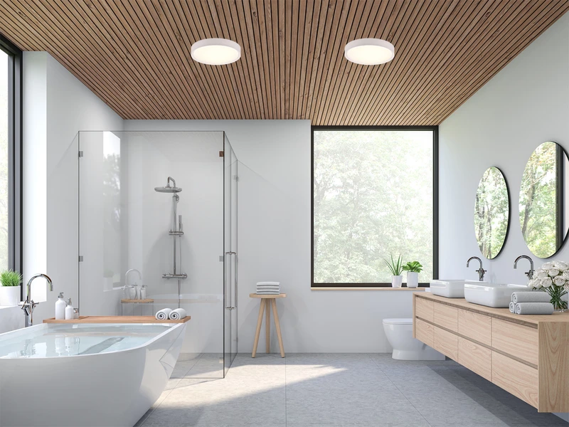 Trio Leuchten LED Deckenleuchte 2er Set In Weiß Ø 33cm, IP44 - Badlampen 6 Trio Leuchten LED Deckenleuchte 2er Set In Weiß Ø 33cm, IP44 - Badlampen – Bild 6