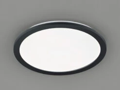 Trio Leuchten LED Deckenleuchte CAMILLA Schwarz Matt Mit Switch Dimmer, Ø 40cm IP44 -Heimbeleuchtung Angebote led deckenleuchte camilla schwarz matt mit switch 1 2