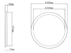 Trio Leuchten LED Deckenleuchte CAMILLA Schwarz Matt Mit Switch Dimmer, Ø 40cm IP44 -Heimbeleuchtung Angebote led deckenleuchte camilla schwarz matt mit switch 1 4