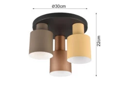 MeineWunschleuchte LED Deckenleuchte Mit 3 Metall Lampenschirmen Multicolor Ø 37cm -Heimbeleuchtung Angebote led deckenleuchte mit 3 metall lampenschirmen mult 2