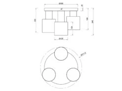 MeineWunschleuchte LED Deckenleuchte Mit 3 Metall Lampenschirmen Multicolor Ø 37cm -Heimbeleuchtung Angebote led deckenleuchte mit 3 metall lampenschirmen mult 7