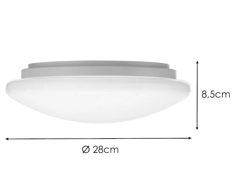 MeineWunschleuchte LED Deckenschale SILMA Sternenhimmel Weiß Ø 28cm 2 MeineWunschleuchte LED Deckenschale SILMA Sternenhimmel Weiß Ø 28cm – Bild 2