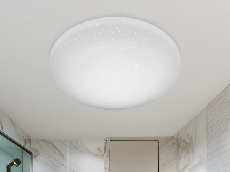 MeineWunschleuchte LED Deckenschale SILMA Sternenhimmel Weiß Ø 28cm 1 MeineWunschleuchte LED Deckenschale SILMA Sternenhimmel Weiß Ø 28cm