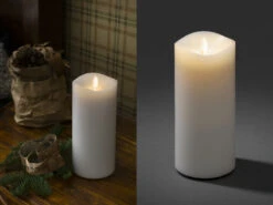 Konstsmide LED Duftkerze Mit 6h Timer, Flackernd, Ø 9cm, Höhe 18cm, Batteriebetrieb