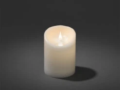 Konstsmide LED Echtwachskerze Mit Flamme & Timer, Ø 10cm, Höhe 14cm, Batteriebetrieb -Heimbeleuchtung Angebote led echtwachskerze mit flamme timer 10cm hoehe 14c 2