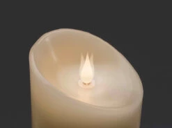 Konstsmide LED Echtwachskerze Mit Flamme & Timer, Ø 10cm, Höhe 14cm, Batteriebetrieb -Heimbeleuchtung Angebote led echtwachskerze mit flamme timer 10cm hoehe 14c 3