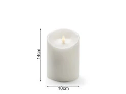 Konstsmide LED Echtwachskerze Mit Flamme & Timer, Ø 10cm, Höhe 14cm, Batteriebetrieb -Heimbeleuchtung Angebote led echtwachskerze mit flamme timer 10cm hoehe 14c 4
