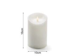Konstsmide LED Echtwachskerze Mit Flamme & Timer, Ø 10cm, Höhe 16cm, Batteriebetrieb -Heimbeleuchtung Angebote led echtwachskerze mit flamme timer 10cm hoehe 16c 4