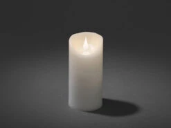 Konstsmide LED Echtwachskerze Mit Flamme & Timer, Ø 7,5cm, Höhe 15,5cm, Batteriebetrieb -Heimbeleuchtung Angebote led echtwachskerze mit flamme timer 75cm hoehe 155 2