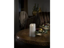 Konstsmide LED Echtwachskerze Mit Flamme & Timer, Ø 7,5cm, Höhe 15,5cm, Batteriebetrieb -Heimbeleuchtung Angebote led echtwachskerze mit flamme timer 75cm hoehe 155 5