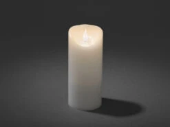 Konstsmide LED Echtwachskerze Mit Flamme & Timer, Ø 7,5cm, Höhe 17,5cm, Batteriebetrieb -Heimbeleuchtung Angebote led echtwachskerze mit flamme timer 75cm hoehe 175 2