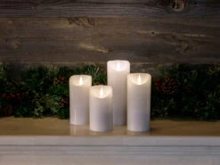 Konstsmide LED Echtwachskerze Mit Flamme & Timer, Ø 7,5cm, Höhe 20,5cm, Batteriebetrieb -Heimbeleuchtung Angebote led echtwachskerze mit flamme timer 75cm hoehe 205 6