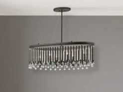 MeineWunschleuchte LED Großer Kronleuchter 6-flammig Mit Filigranem Kristall Glas Braun, 92cm Breit -Heimbeleuchtung Angebote led grosser kronleuchter 6 flammig mit filigranem 1 2