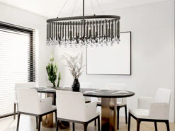 MeineWunschleuchte LED Großer Kronleuchter 6-flammig Mit Filigranem Kristall Glas Braun, 92cm Breit -Heimbeleuchtung Angebote led grosser kronleuchter 6 flammig mit filigranem 1 4