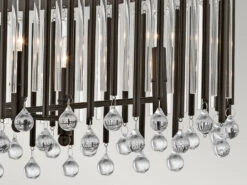 MeineWunschleuchte LED Großer Kronleuchter 6-flammig Mit Filigranem Kristall Glas Braun, 92cm Breit -Heimbeleuchtung Angebote led grosser kronleuchter 6 flammig mit filigranem 1 7