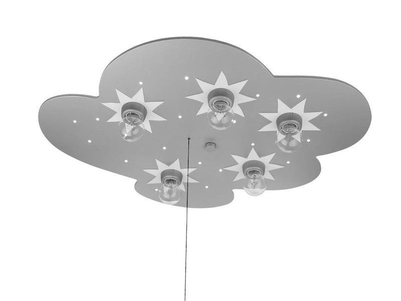 Niermann LED Kinder Deckenleuchte Wolke, Titan Sterne Zugschalter Für LED-Schlummerlicht 3 Niermann LED Kinder Deckenleuchte Wolke, Titan Sterne Zugschalter Für LED-Schlummerlicht – Bild 3