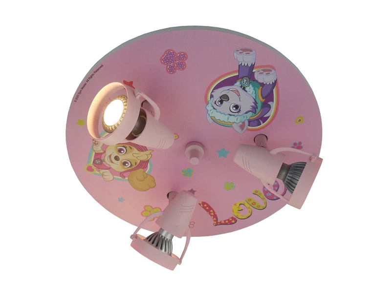 Niermann LED Kinderzimmer Deckenstrahler Ø35cm 3 Flammig, Schwenkbare Spots, Rosa 2 Niermann LED Kinderzimmer Deckenstrahler Ø35cm 3 Flammig, Schwenkbare Spots, Rosa – Bild 2