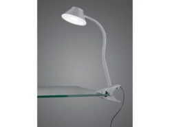 Reality Leuchten LED Klemmleuchte BERRY Flexarm, Kunststoff Titanfarben, Höhe 26cm