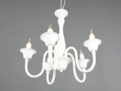 MeineWunschleuchte LED Kronleuchter Im Landhausstil, 5-flammig Stehend Ø 56cm, Weiß -Heimbeleuchtung Angebote led kronleuchter im landhausstil 5 flammig stehend 5